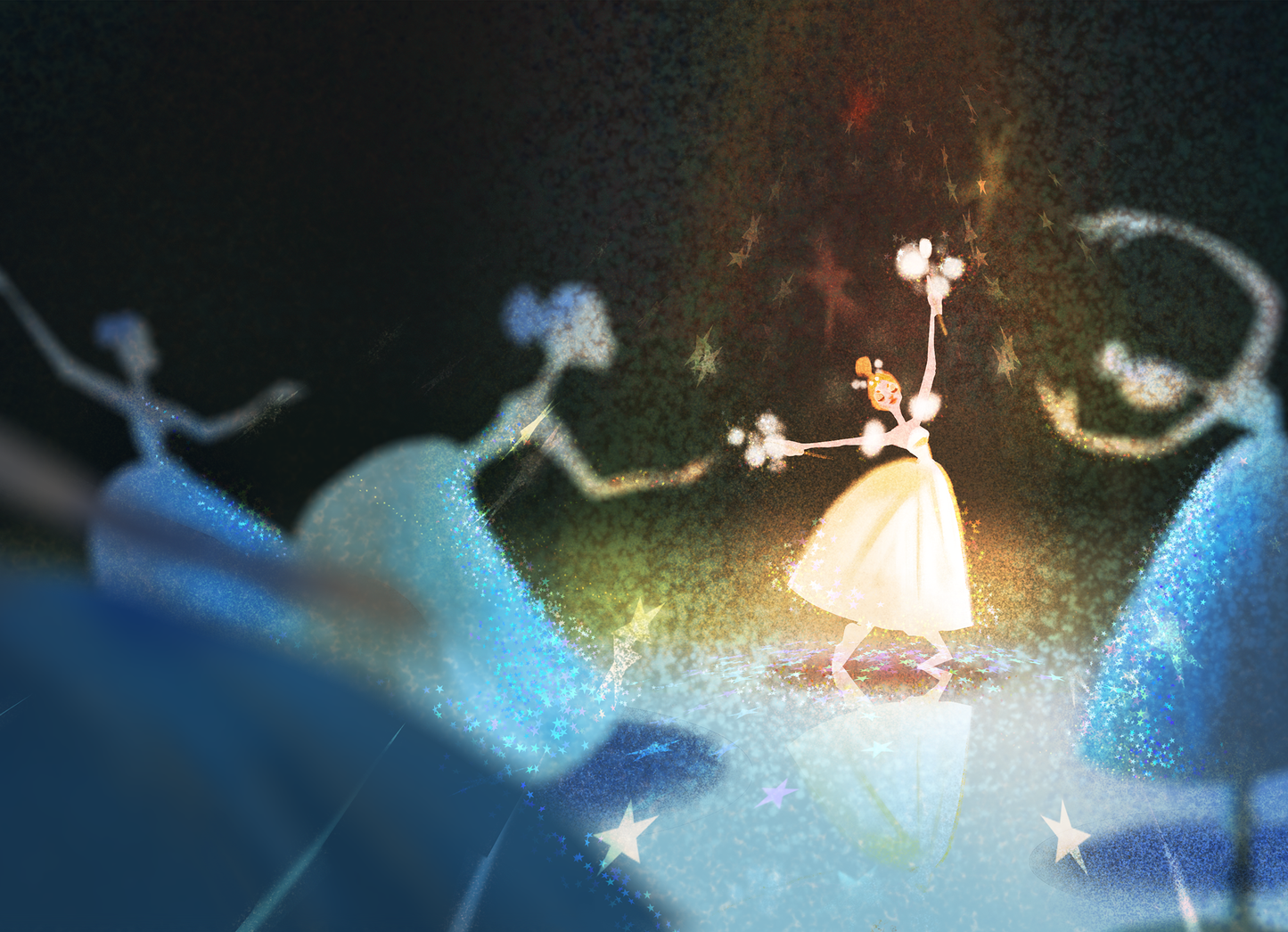 Waltz of the snowflakes - 5x7 postcard