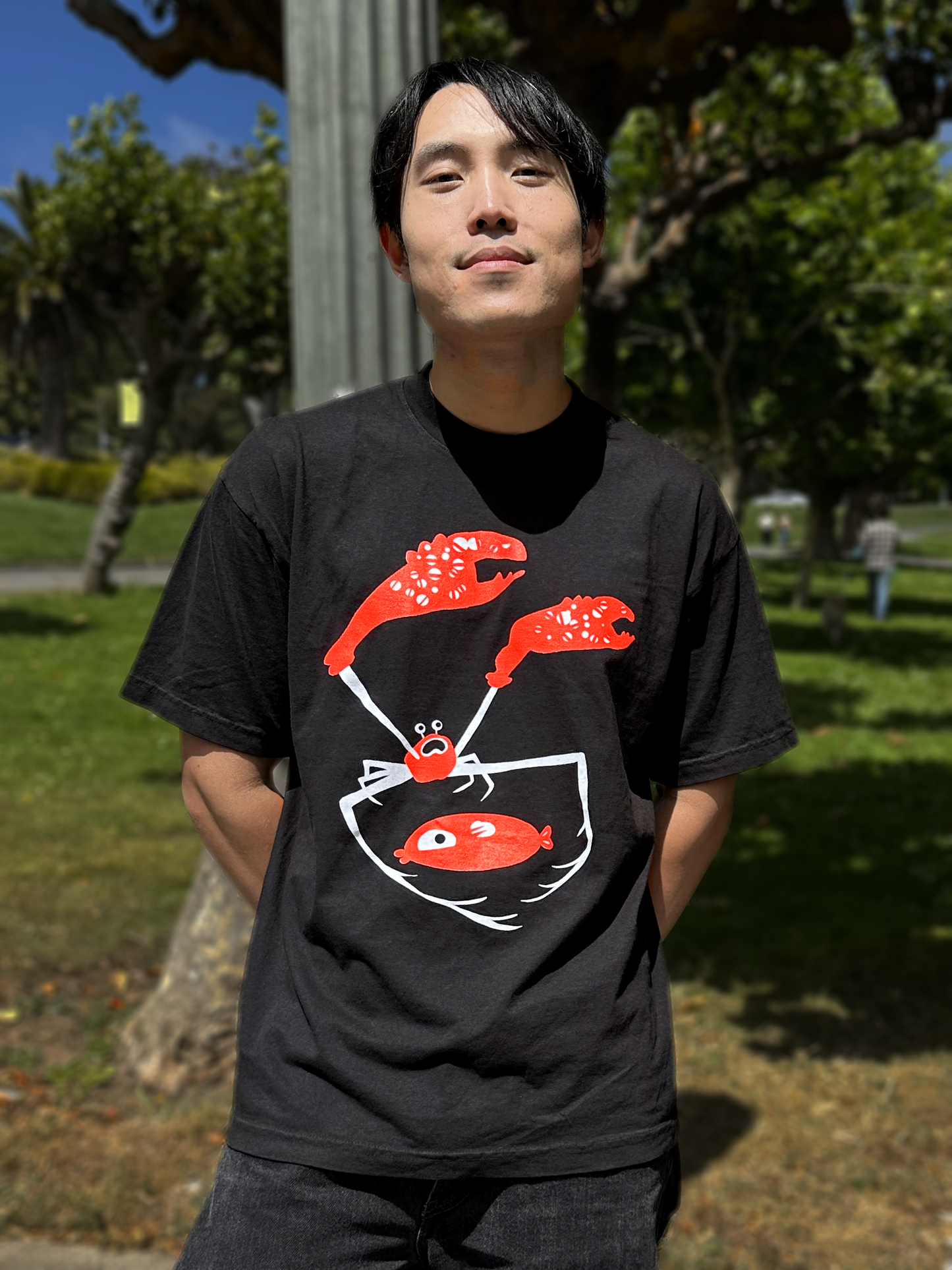 Crab and fish shirt