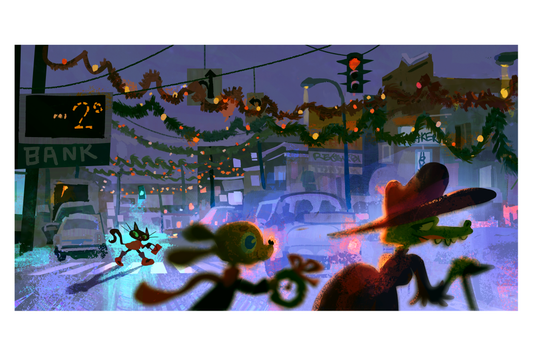 Christmas in the city - 12x18 print