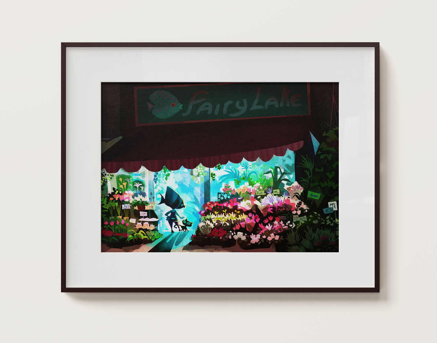 Fairylake aquarium  - 8.5x11 print