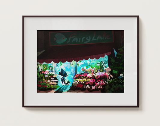 Fairylake aquarium  - 8.5x11 print