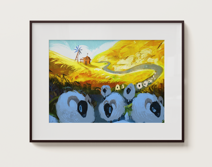 Flock of friends - 8.5x11 print
