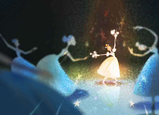 Waltz of the snowflakes - 5x7 postcard