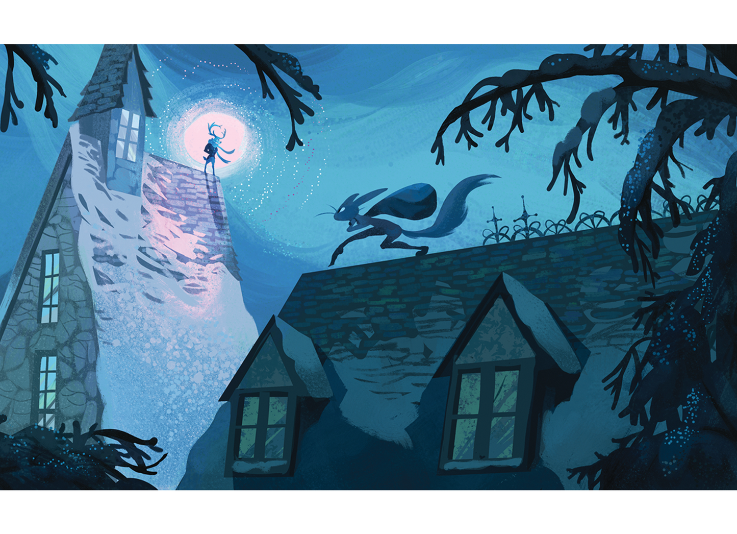 Present thief - 5x7 postcard