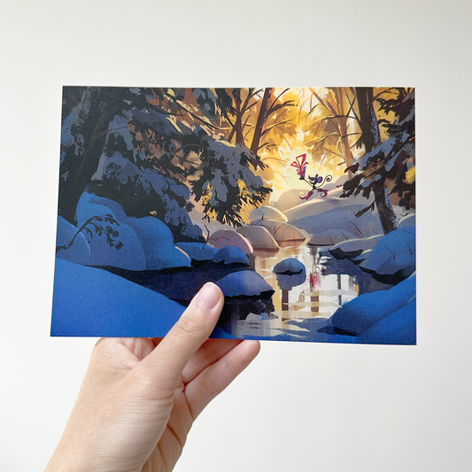 Big red boots - 5x7 postcard