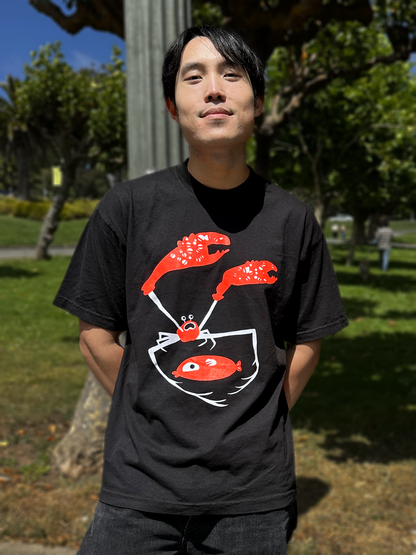 Crab and fish shirt