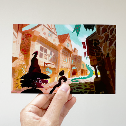 Dragon alley  - 4x6 postcard