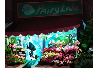 Fairylake aquarium  - 8.5x11 print