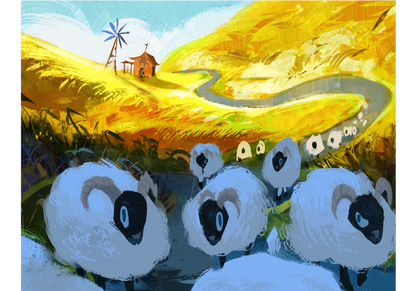 Flock of friends - 8.5x11 print