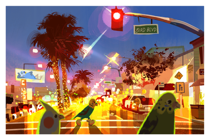 Bird Blvd  - 12x18 print