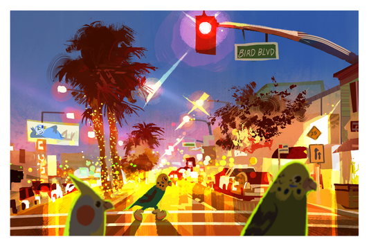 Bird Blvd  - 12x18 print