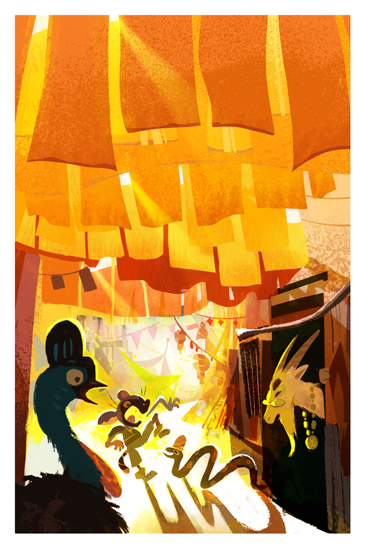 Market mishap  - 12x18 print