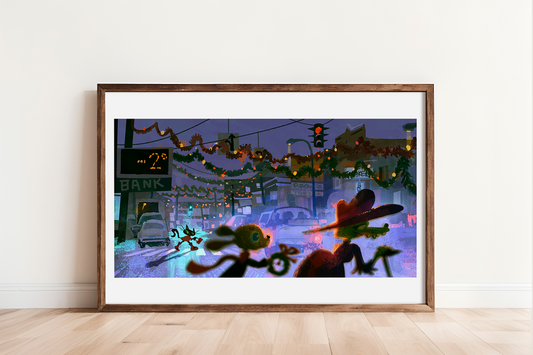 Christmas in the city  - 12x18 print